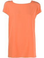 Aspesi crew neck silk T-shirt - ORANGE