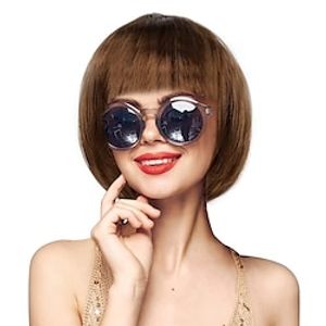 Brown Short Bob Party Wigs-Synthetic Women Girl Costume Cosplay Halloween Birthday Christmas Bachelorette Flapper Bangs Wig Lightinthebox