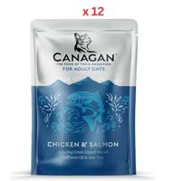 Canagan Chicken & Salmon Adult Wet Cat Food 85g Pouch Pack Of 12