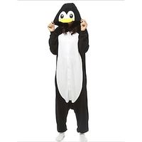 Women's Animal Adult Onesies Penguin Cat Deer Seal Onesie Pajamas Cartoon Plush Comfort Soft Home Bed Polar Fleece Warm Breathable Hoodie Long Sleeve Fall Winter Black Blue Lightinthebox - thumbnail