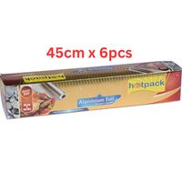 Hotpack Aluminium Foil Embossed Gold Packaging 45cm x 150m x 6 Rolls - AF45150G