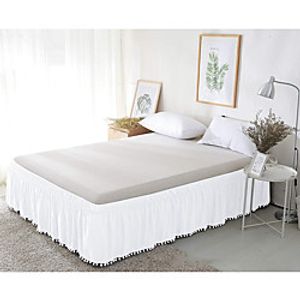 Ruffled Solid Bed Skirt Wrap Around Style Elastic Bed Wrap Ruffle Bed Skirt Lightinthebox