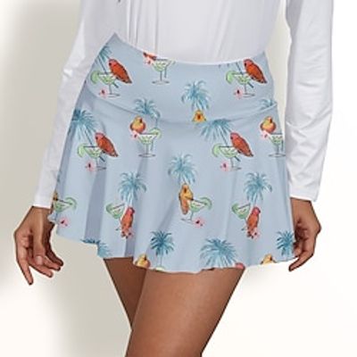 Women's Tennis Skirts Golf Skirts Breathable Quick Dry Moisture Wicking Tennis Clothing Golf Apparel Regular Fit 2 in 1 Golf Tee Pocket Animal Summer Tennis Golf Pickleball miniinthebox