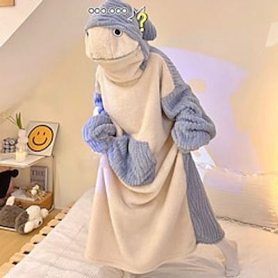 Adults' Kigurumi Pajamas Nightwear Camouflage Shark Animal More Costumes Animal Onesie Pajamas One Piece polyester fibre Cosplay For Men and Women Masquerade Animal Sleepwear Cartoon miniinthebox
