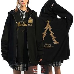 Inspired by Christmas Christmas Trees Cartoon Manga Outerwear Anime Classic Street Style Outerwear For Men's Women's Unisex Adults' Hot Stamping 100% Polyester Lightinthebox