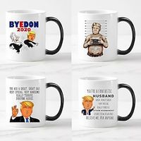 Donald John Trump Color-Changing Ceramic Mug Heat-Sensitive Coffee and Tea Cup, Watch as the Image Transforms with Temperature, Ideal for Enjoying Hot Beverages in Style Lightinthebox