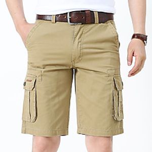 Men's Hiking Shorts Hiking Cargo Shorts Military Summer Outdoor 12 Regular Fit Ripstop Quick Dry Multi Pockets Breathable Cotton Shorts Bottoms Red Army Green Khaki Dark Blue Work Hunting Fishing 30 Lightinthebox