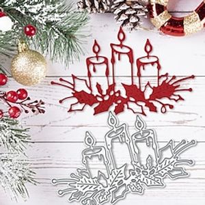 Create Beautiful Crafts with Metal Christmas Candles Cutting Dies - Perfect for Card Making, Scrapbooking, Stamping  More! miniinthebox