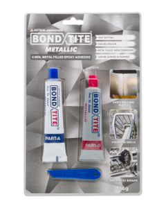 BondTite Metallic 4 Minute Metal Filled Epoxy Adhesive 36g