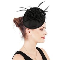 Fascinators Fabric Kentucky Derby Horse Race Retro Elegant With Feather Headpiece Headwear Lightinthebox