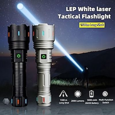 LED Rechargeable Flashlights High Lumen Super Bright Tactical Flashlight, Zoomable High Powered Capacity Handheld Flashlights for Emergency Camping Hiking Gift Lightinthebox