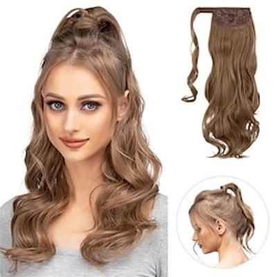 Ponytail Extension Long Pony Tail Wrap Around Clip In Hair Extensions Curly Wavy Synthetic High Resistant Fiber Faux Hairpiece For Women Lightinthebox Ponytail Extension Long Pony Tail Wrap Around Clip In Hair Extensions Curly Wavy Synthetic High Resistant Fiber Faux Hairpiece For Women Lightinthebox