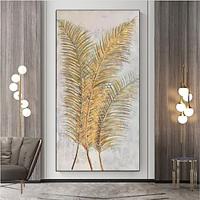 Golden Leaves Contemporary Art hand painted Abstract Oversized Extra painting Large Knife Palette Painting Hand Painted Thick Texture Modern painting Wall Art painting for living room bedroom artwork Lightinthebox