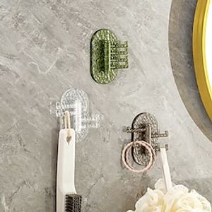 Self Adhesive Wall Hooks Key Towel Holder Clothes Bags Rack Hanger Powerful 3 Branch Rotating Hook Kitchen Bathroom Accessories Lightinthebox