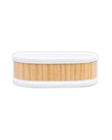 Inter design Realwood Soap Dish White & Light Wood Finish
