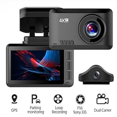 4K 2160P UHD Dash Cam Car Camera DVR Vehicles Front And Rear Night Vision Video Recorder Dashcam Built-In GPS WiFi Lightinthebox 4K 2160P UHD Dash Cam Car Camera DVR Vehicles Front And Rear Night Vision Video Recorder Dashcam Built-In GPS WiFi Lightinthebox