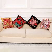 Art Tiger Printed Decorative Toss Pillows Cover 1PC Soft Square Cushion Case Pillowcase for Bedroom Livingroom Sofa Couch Chair Lightinthebox - thumbnail