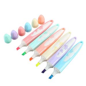 6 PCS/lot Mini Highlighter Creative Cartoon Direct Liquid Colorful Highlighter Marker Pen Stationery