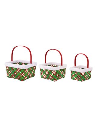 Kaemingk Decoris Basket Firwood Square Artificial Fur