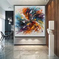 Handmade Oil Painting Canvas Wall Art Decoration Modern Abstract Colorful for Home Decor Rolled Frameless Unstretched Painting Lightinthebox - thumbnail