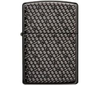 Zippo 49021 150 Hexagon Design High Polish Black Windproof Lighter