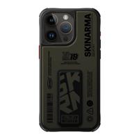 SkinArma iPhone 15 Pro Case - Spunk Mag-Charge + Grip-Stand - Pewter Green