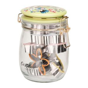 Cath Kidston Painted Table Glass Jar with 6 Cookie Cutters