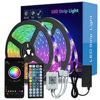 LED Strip Light Sets 20m 30m RGB Strip Lights IR Remote Controls 16 LEDs SMD 3535 8mm 1 set Multi Color LED Strip Light APP Control Party Self-adhesive 24 V Lightinthebox