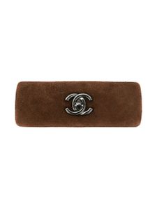 Chanel Pre-Owned CC turn-lock hair barrette - Brown