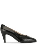 Chanel Pre-Owned CC logo pointed pumps - Black