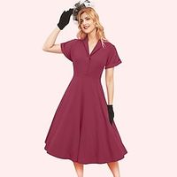 Retro Vintage 1950s Dress Swing Dress Flare Dress Audrey Hepburn Women's Masquerade Homecoming Tea Party Casual Daily Dress Lightinthebox