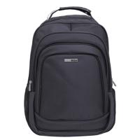 PARA JOHN 19'' Canvas Leather Backpack - Travel Backpack/Rucksack - Casual Daypack College Campus Bookbag - Comfortable Lightweight Travel Hiking Picnic Camping Backpack - College School Rucksack Bag BLACK