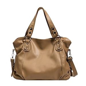 Women's Handbag Crossbody Bag Crossbody Bag Shoulder Bag PU Leather Outdoor Daily Buttons Zipper Large Capacity Durable Solid Color Black White Khaki Lightinthebox