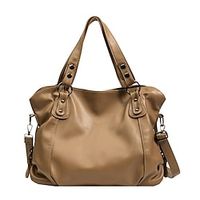 Women's Handbag Crossbody Bag Crossbody Bag Shoulder Bag PU Leather Outdoor Daily Buttons Zipper Large Capacity Durable Solid Color Black White Khaki Lightinthebox - thumbnail