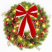 Christmas Wreath Christmas Decorations 16 inches 40CM indoor Wreath Christmas Door wall Hanging miniinthebox - thumbnail