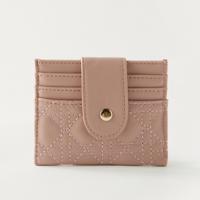 Sasha Quilted Card Holder with Button Closure
