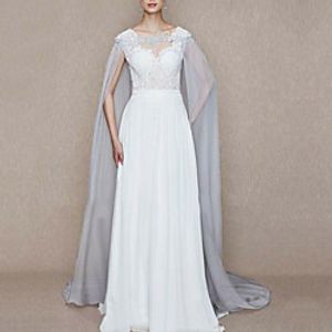 Sleeveless Elegant  Luxurious  Bridal Chiffon Wedding  Wedding Party Shawl  Wrap  Shawls  Women's Wrap With Appliques Lightinthebox