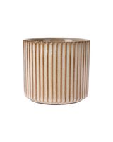 Koopman Flower Pot 11 x 9 Cm Cream Emboss