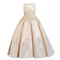 summer flower girl wedding dress teenage children formal evening party long kids es for girls princess ball gown 210810 Lightinthebox - thumbnail