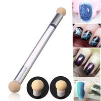 Dual-head Nail Art Sponge Pen Phototherapy Stippling Brush Gradient Shading Pencil Removable