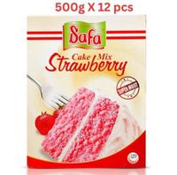 Zahrat Safa Cake Mix Strawberry (Pack Of 12 X 500g)