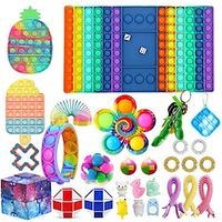 30 pcsSquishy Fidget Sensory Toys Christmas With Autism And Anxiety Sensory Reliver Shrink Tube Toys for Adult Push Squeeze Pea Toys miniinthebox - thumbnail