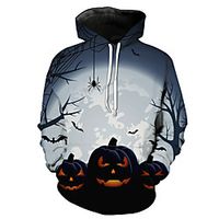 Cosplay Adults' Women's Halloween Festival Halloween Festival  Holiday Terylene White Women's Men's Easy Carnival Costumes Pumpkin  Hoodie Lightinthebox - thumbnail