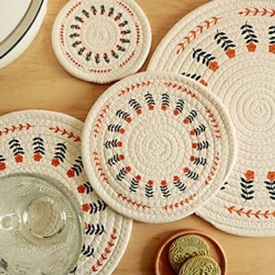 Potholders Trivets Wowen Placemat Thread Weave Hot Pot Holders Stylish Coasters, Hot Pads, Hot Mats, Spoon Rest For Cooking and Baking Lightinthebox Potholders Trivets Wowen Placemat Thread Weave Hot Pot Holders Stylish Coasters, Hot Pads, Hot Mats, Spoon Rest For Cooking and Baking Lightinthebox