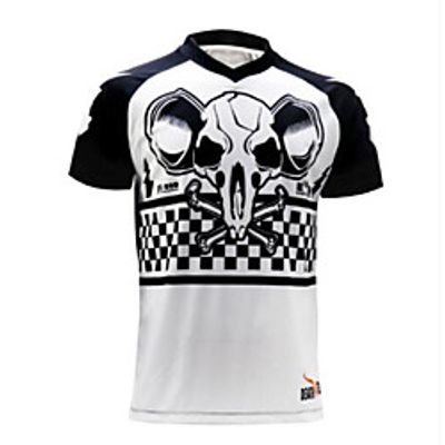CAWANFLY Men's Short Sleeve Cycling Jersey Summer BlackWhite Bike Top Mountain Bike MTB Road Bike Cycling Quick Dry Sports Clothing Apparel  Micro-elastic Lightinthebox