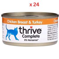 Thrive Complete Cat Chicken & Turkey Wet Food-24x75gm