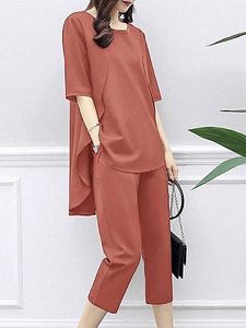New work added! Spring / Summer Round Neck Long Sleeve Casual Elegant Temperament Beautiful High Quality Two-Piece Set