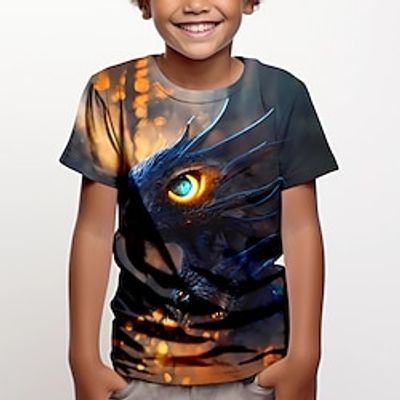 Boys 3D Dragon Tee Shirt Short Sleeve 3D Print Summer Active Sports Fashion Polyester Kids 3-12 Years Crew Neck Outdoor Casual Daily Regular Fit miniinthebox Boys 3D Dragon Tee Shirt Short Sleeve 3D Print Summer Active Sports Fashion Polyester Kids 3-12 Years Crew Neck Outdoor Casual Daily Regular Fit miniinthebox