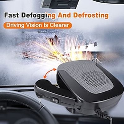 Car Heater, 12V 150W Car Fans Fast Heating Defrost Defogger with Plug in Cigarette Lighter 2 in 1 Heating  Cooling Adjustable Thermostat Lightinthebox