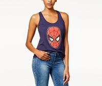 Embellished Superhero Graphic Tank Top  Navy - thumbnail